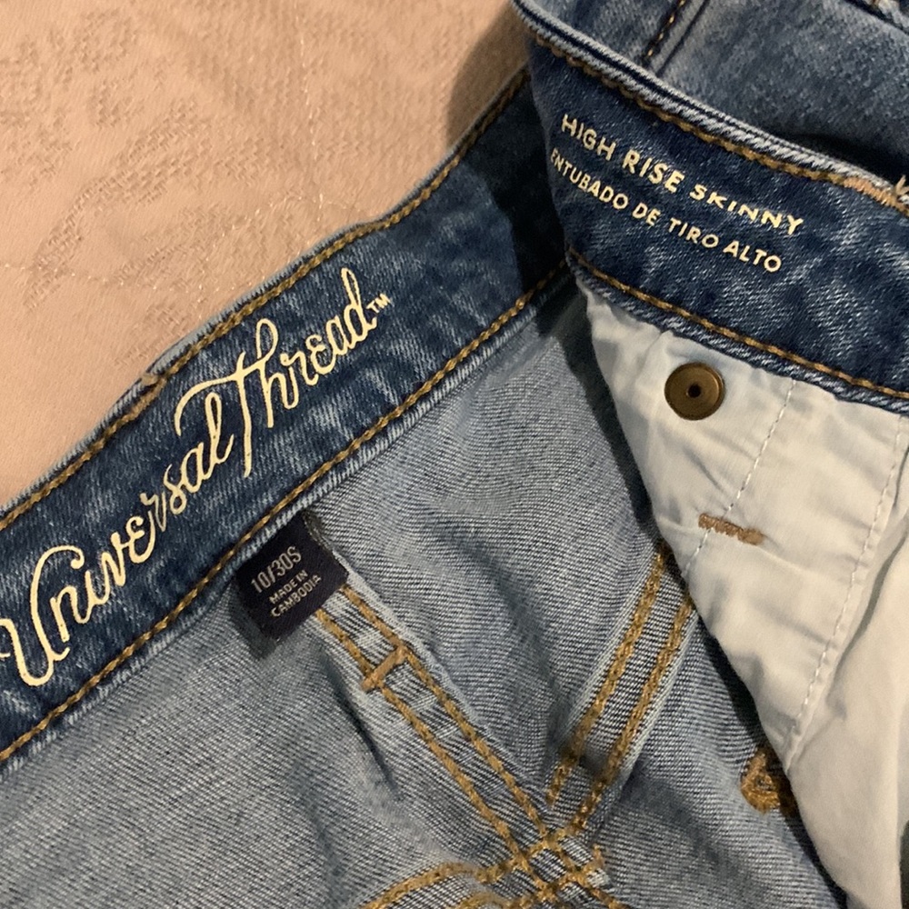 Universal Thread High Rise Skinny Jeans Size 10 - Picture 3 of 5